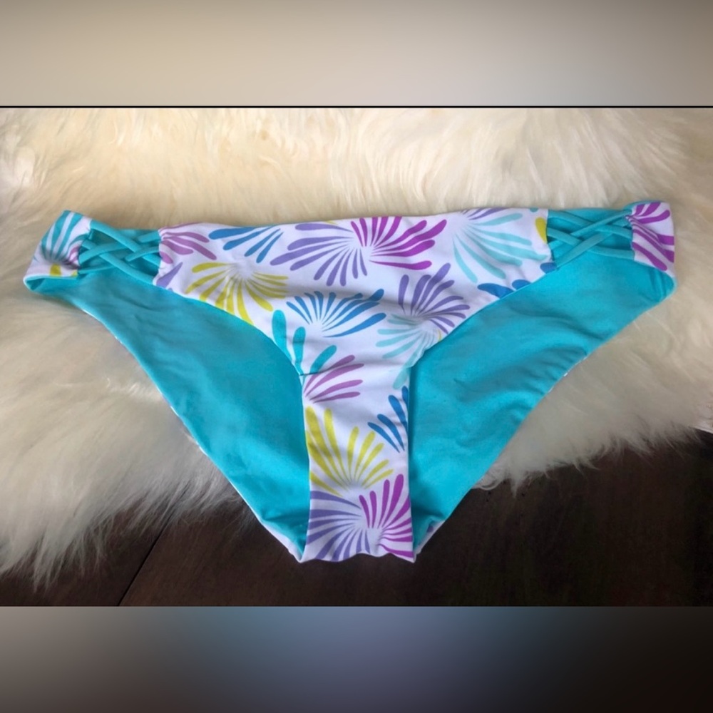 Lands' End Turquoise/Pastel Swimwear Bottom